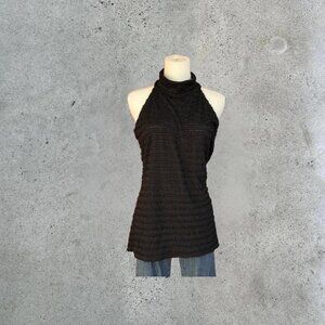 Vintage black high neck tank top